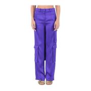 Actualee Tapered Trousers Purple, Dam
