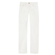 Palm Angels Straight Jeans White, Dam
