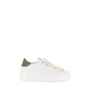 Gio+ Pia Combi Vit/Grön Läder Sneakers White, Dam