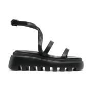 Vic Matié Flat Sandals Black, Dam