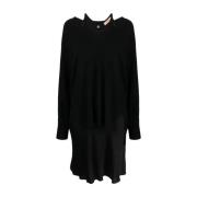 Twinset Midi Dresses Black, Dam