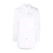 Vince Long Sleeve Tops White, Dam