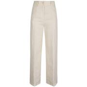 Aspesi Wide Trousers Beige, Dam