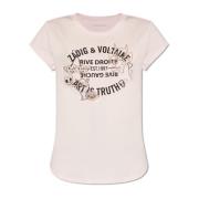 Zadig & Voltaire Woop Insignia T-shirt Pink, Dam