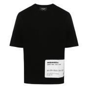 Dsquared2 Bomull Jersey Basic T-shirt Black, Herr