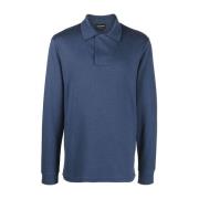 Giorgio Armani Polo Shirts Blue, Herr