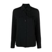 Pinko Long Sleeve Tops Black, Dam