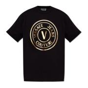 Versace Jeans Couture Logo-tryckt T-shirt Black, Herr