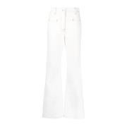 JW Anderson Vit Wide Flare Jeans White, Dam