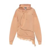 Diesel F-Banazip hoodie Beige, Dam