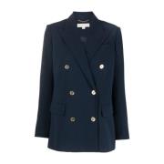 Michael Kors Blå Casual Crepe Blazer Blue, Dam