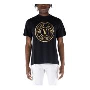 Versace Jeans Couture Stilig Folie Tryck T-shirt Black, Herr