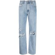 Ksubi Autentisk Trashed Wide Blå Jeans Blue, Dam