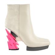 United Nude Heeled Boots White, Dam