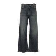 Mother Wide Jeans Gray, Dam