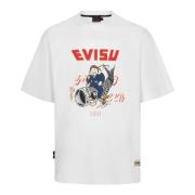 Evisu T-Shirts White, Herr