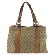 Gucci Vintage Pre-owned Canvas totevskor Brown, Dam