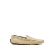 Bally Beige Mockasin i Mocka med Gummisula Beige, Herr