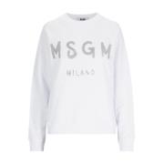 Msgm Sweatshirts White, Dam