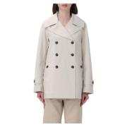 Save The Duck Double-Breasted Coats Beige, Dam