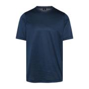 Barba Bomull Melange T-shirt Tillverkad i Italien Blue, Herr