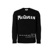 Alexander McQueen Sweatshirts Black, Herr