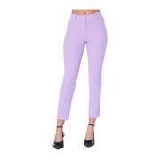 Patrizia Pepe Slim-fit Trousers Purple, Dam