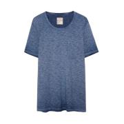 Zadig & Voltaire Blå Toby Kallfärgad T-shirt Blue, Herr