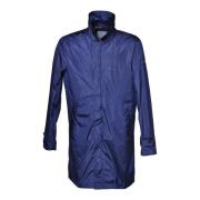 Baldinini Trench coat in navy blue nylon Blue, Herr