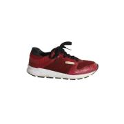 Gucci Vintage Pre-owned Laeder sneakers Red, Dam
