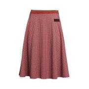 Marni Rutig Midi Kjol Red, Dam