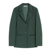 Max Mara Klassisk Bomull Blazer Green, Dam