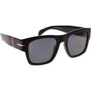 Eyewear by David Beckham Ikoniska solglasögon med enhetliga linser Bla...
