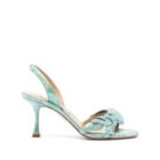 Aquazzura Sandaler med blommor - Galactic Green, Dam