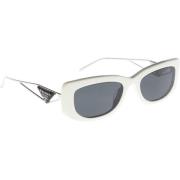 Prada Ikoniska solglasögon för kvinnor White, Dam