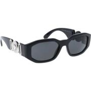 Versace Ikoniska solglasögon för smart modeval Black, Unisex