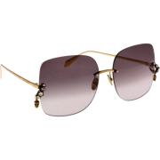 Alexander McQueen Ikoniska solglasögon för kvinnor Yellow, Dam