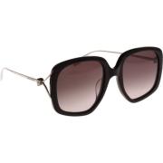 Alexander McQueen Ikoniska solglasögon med gradientglas Black, Dam