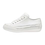 Candice Cooper Silver Piping Läder Sneakers Janis White, Dam