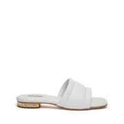 Casadei Guld Kristall Häl Galaxy Flats White, Dam