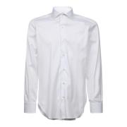 Barba Klassisk Vit Oxford Skjorta White, Herr