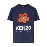 Kenzo Stilfull Dam T-shirt - Trendig Tillägg till Din Garderob Blue, D...