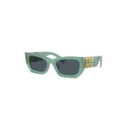 Miu Miu Höj din stil med 09Ws solglasögon Green, Dam