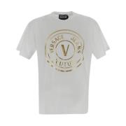 Versace Jeans Couture Logo Bomull T-shirt White, Herr