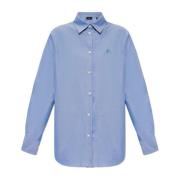 Etro Bomullsskjorta med logotyp Blue, Dam