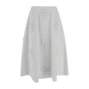 Valentino Midi Skirts White, Dam