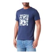 Emporio Armani T-Shirts Blue, Herr