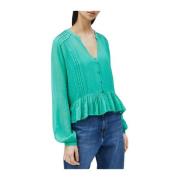 Pepe Jeans Blouses Green, Dam