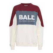 Ball Velvet Sweatshirt J. Evert Broderat Logotyp Multicolor, Dam