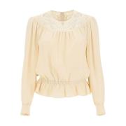 Celine Sweatshirt T-shirt Combo Beige, Dam